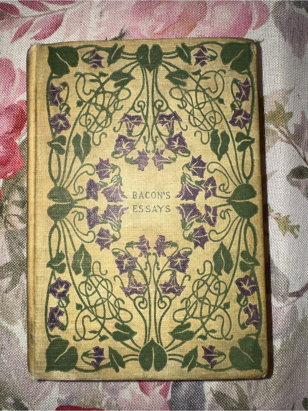 Bacon's Essays Decorative Hardcover Book - Green and Purple